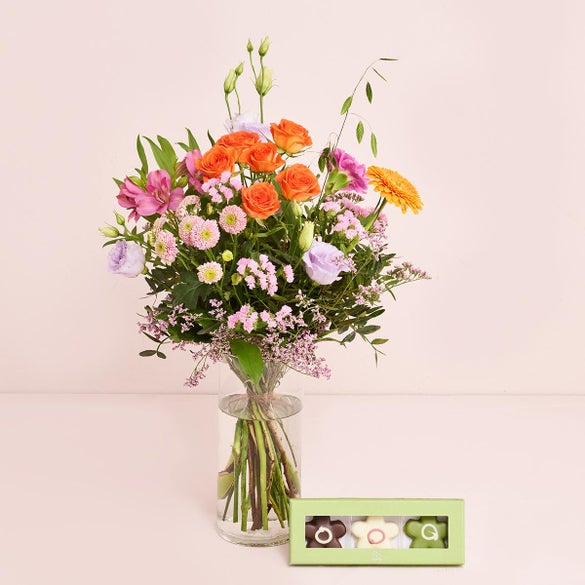 Den til verdens bedste mor med marcipanblomster